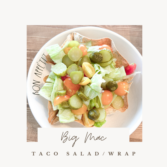 Extra Protein Big Mac Taco Salad (or tacos if you'd rather)