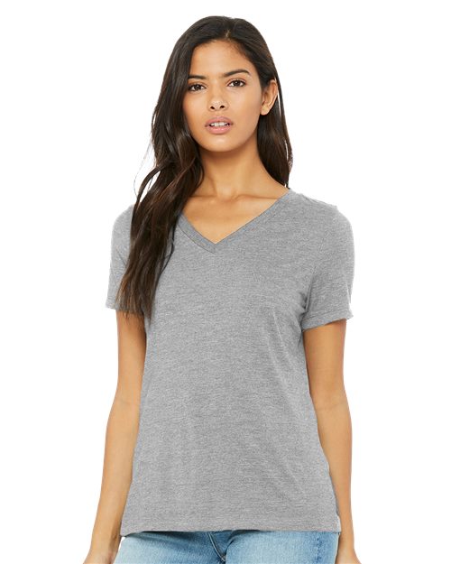 Ladies L Vneck Bella & Canvas T Shirt