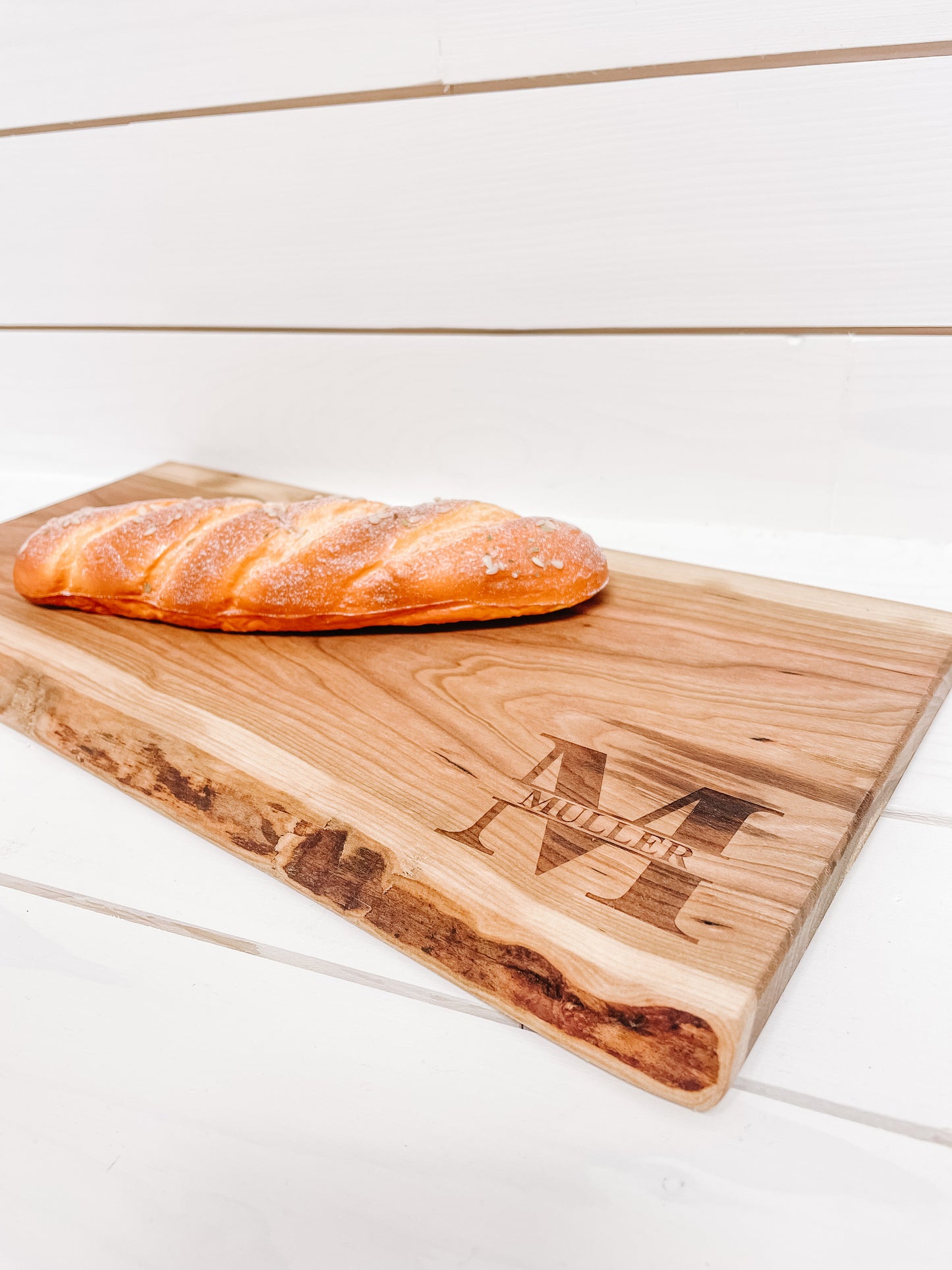 Personalized Live Edge Cherry Charcuterie Board