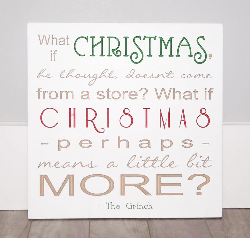 12 x 12" Grinch Christmas Sign