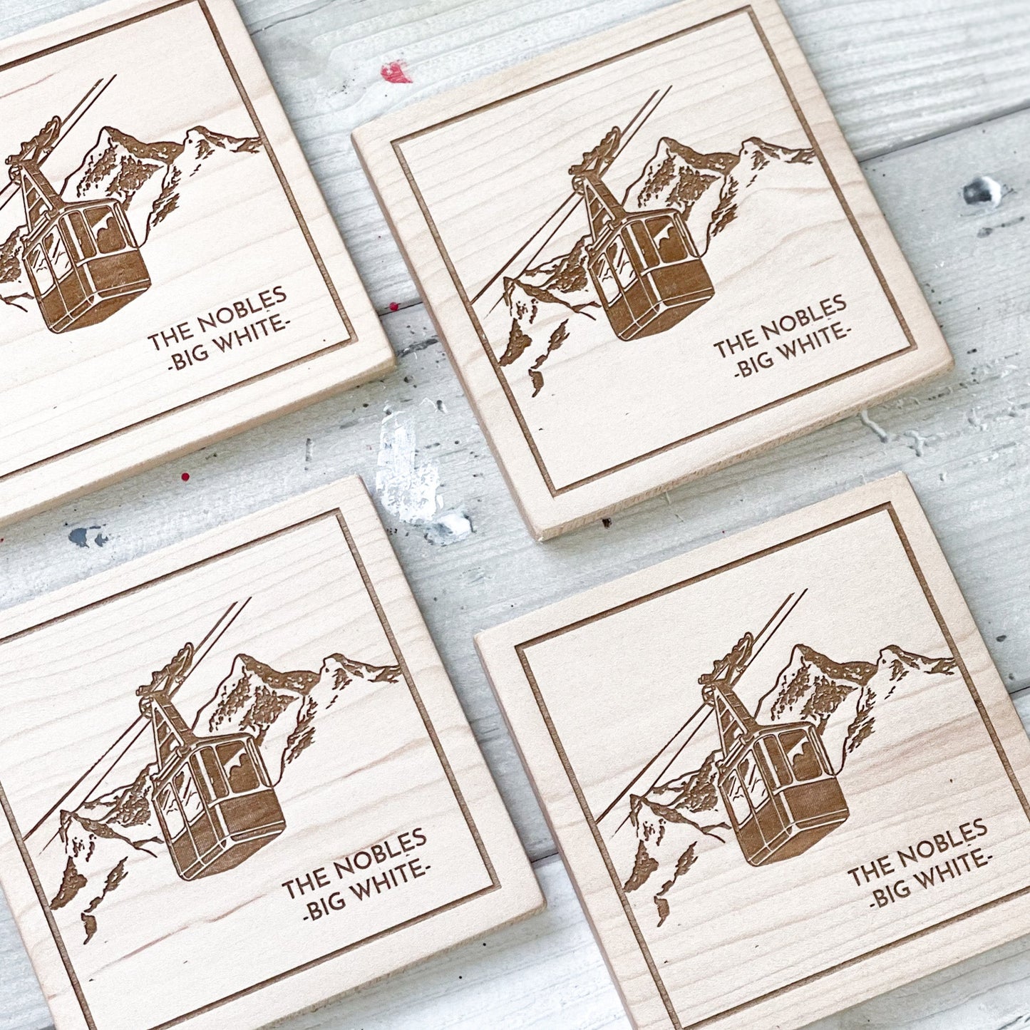 Solid Wood Engraved Coasters