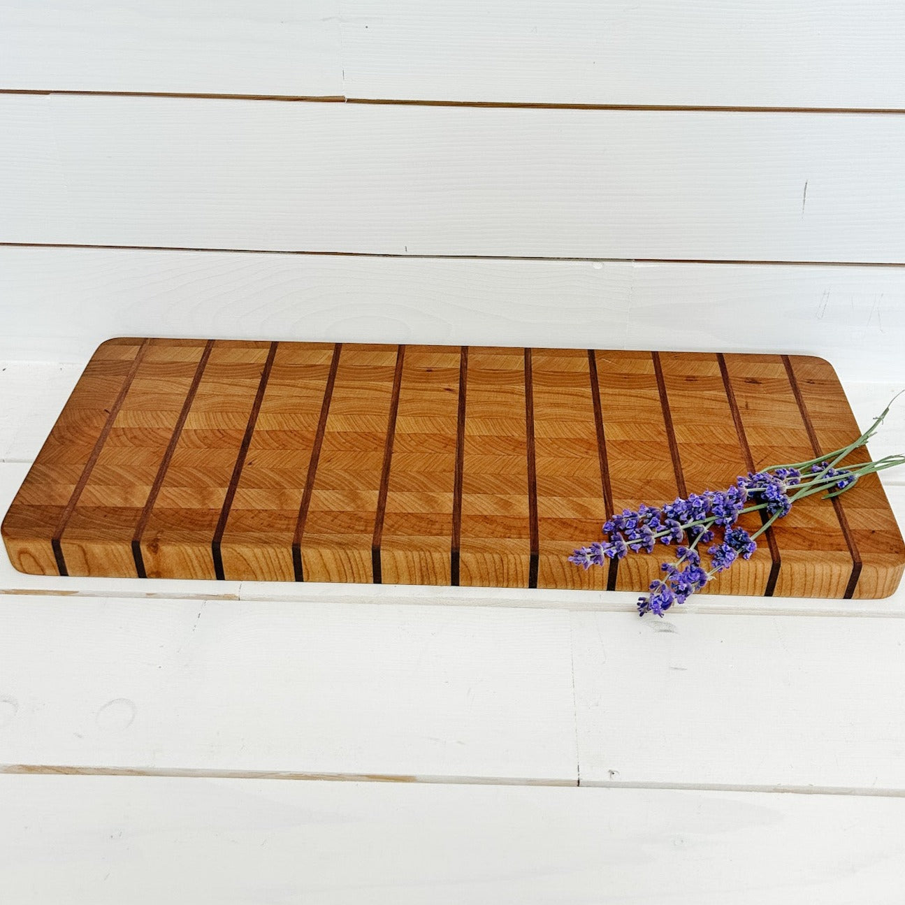Cherry & Walnut Butcher Block Bread Board