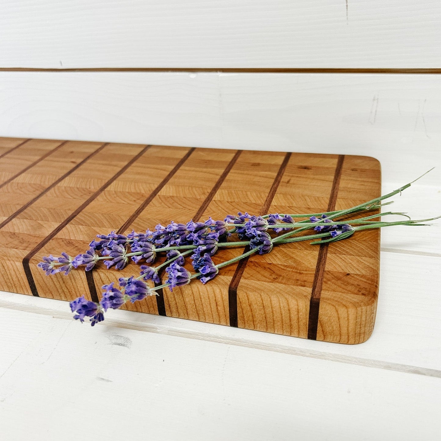Cherry & Walnut Butcher Block Bread Board
