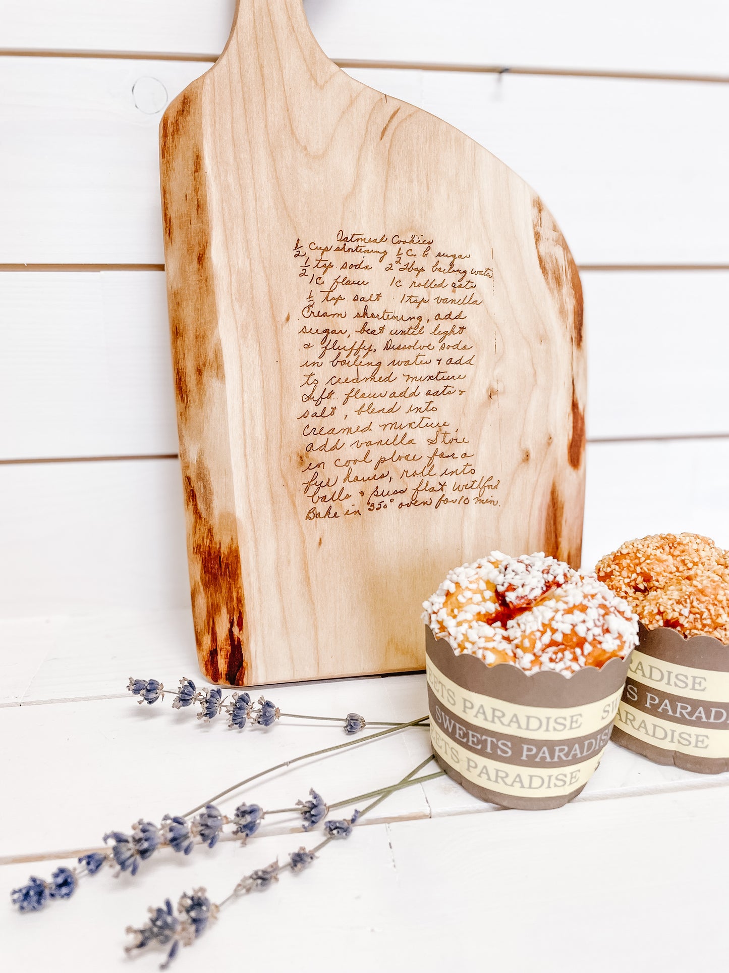 Personalized Live Edge Cherry Charcuterie Board with Handle