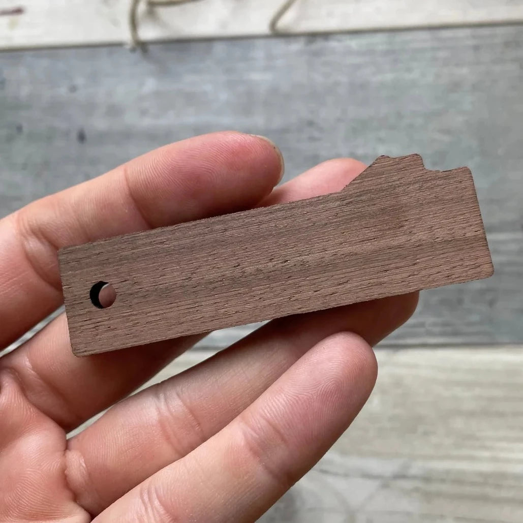 Custom Branded Walnut Keychain