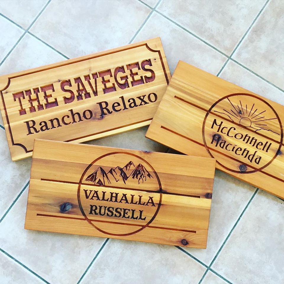 Outdoor Cedar Signs