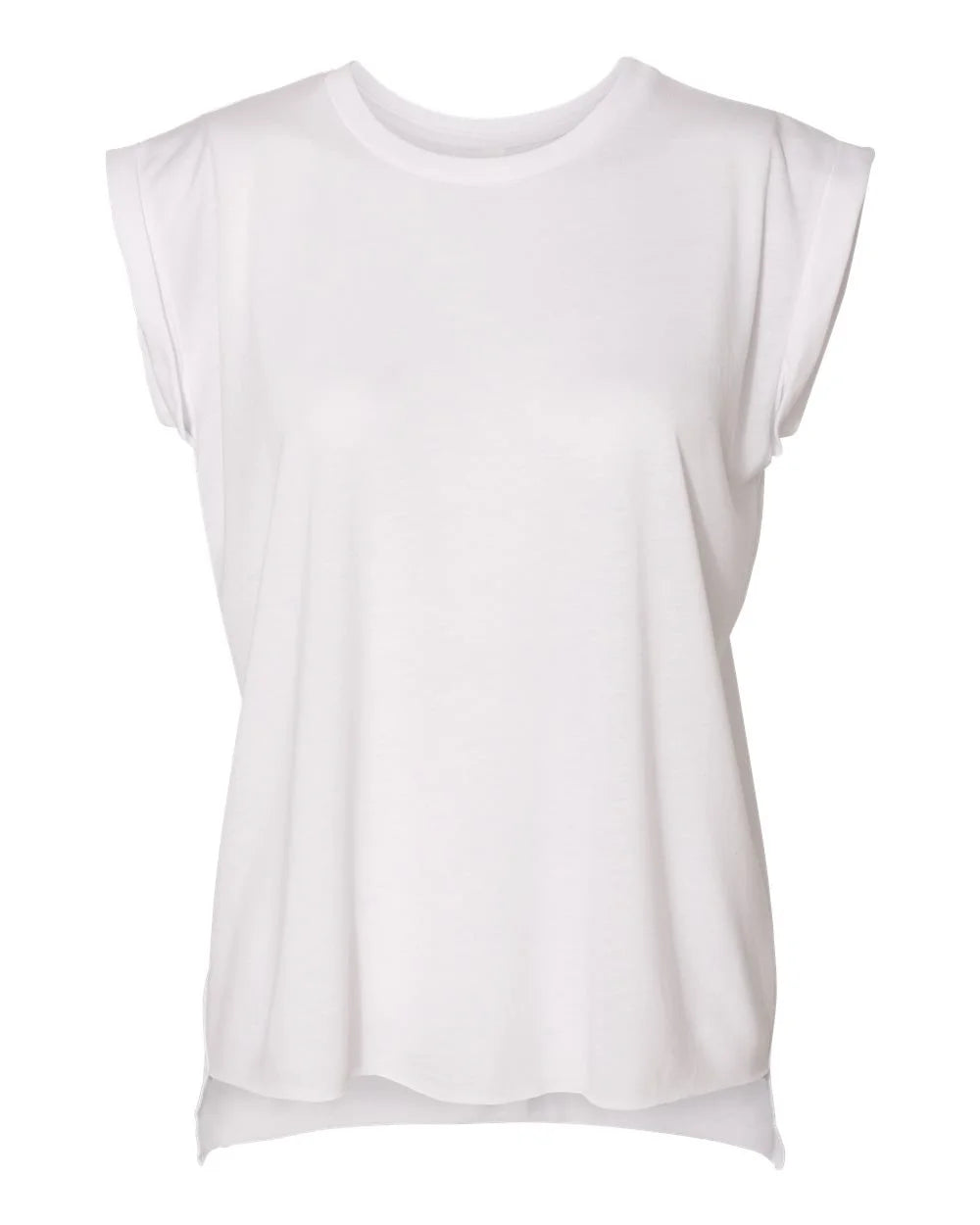 Bella & Canvas Flowy Rolled Cuff Muscle Tee
