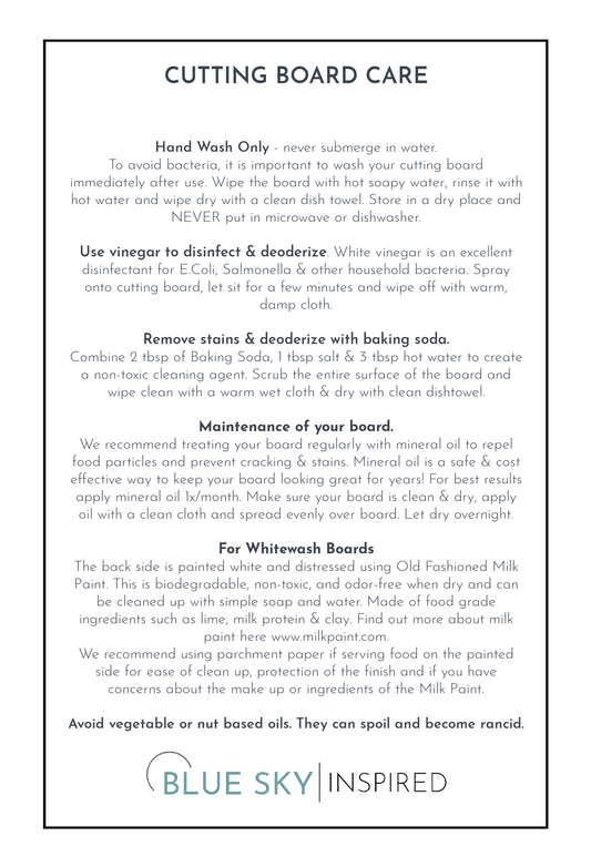Cutting Board Care
