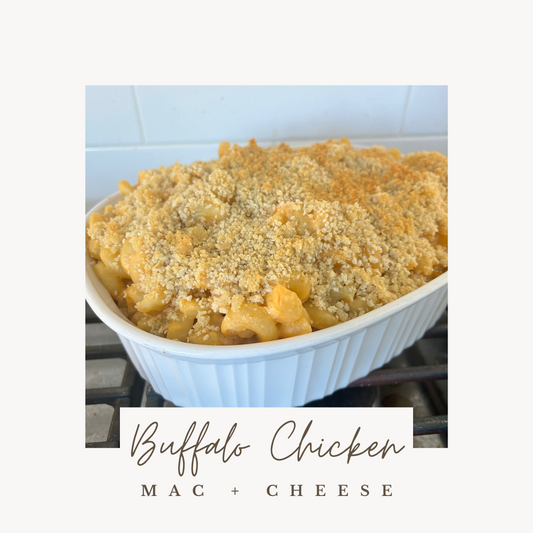 Buffalo Chicken Mac + Cheese