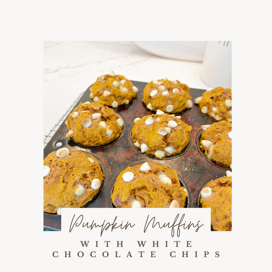 White Chocolate Pumpkin Muffins