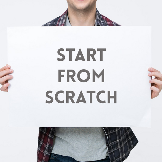 Start from Scratch  20 x 12" Sign