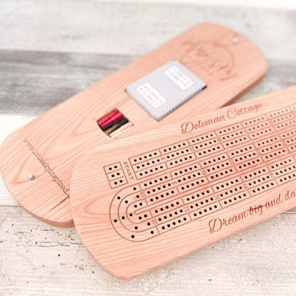 Hardwood Crib Board with Peg & Card Storage