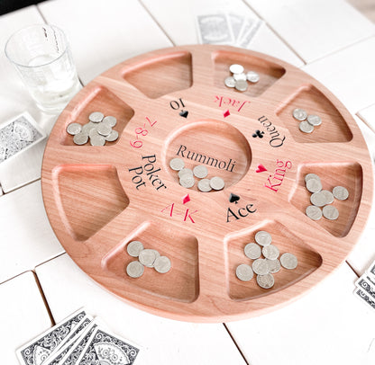 18" Solid Wood Rummoli Game Board