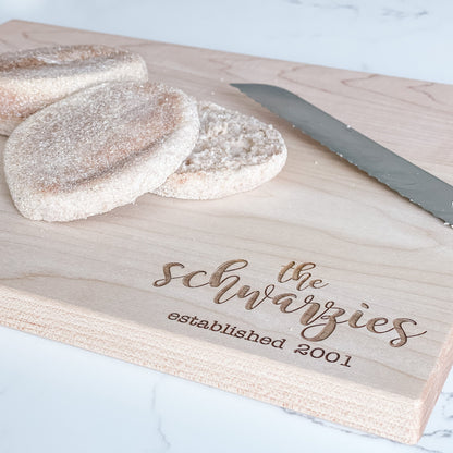 Large Personalized Maple Cutting Board