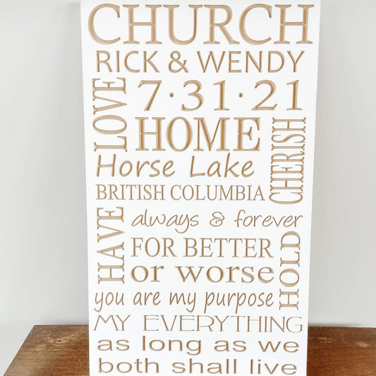 20 x 12 Wedding Sign