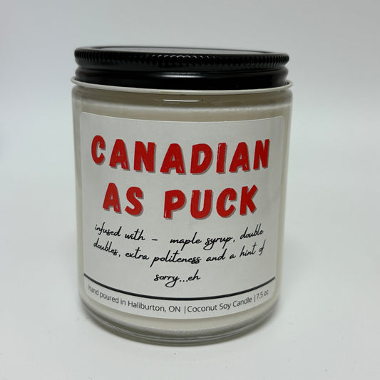 Canadian as Puck Candle