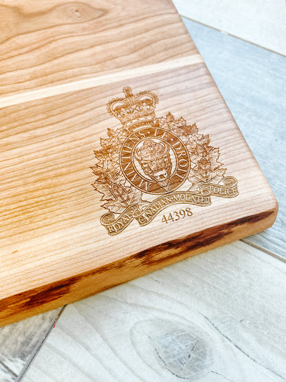 Personalized Live Edge Cherry Charcuterie Board