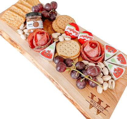 Personalized Live Edge Cherry Charcuterie Board