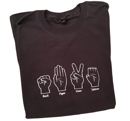 Rock. Paper. Scissors. Tablesaw. T shirt