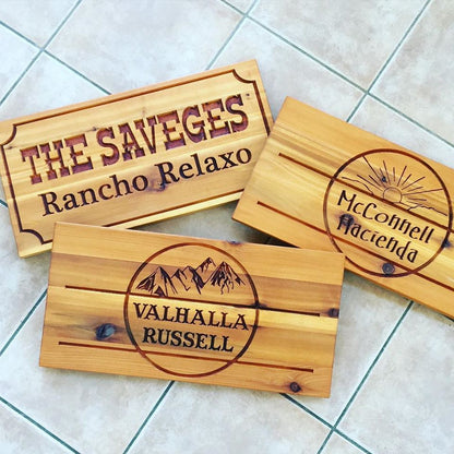 Outdoor Cedar Signs