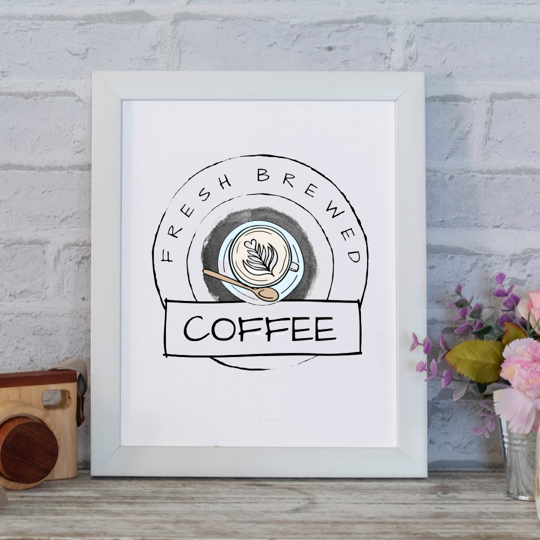 Fresh Brewed Coffee Digital Print