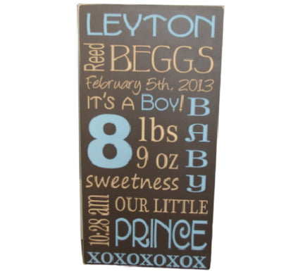 Large Birth Announcement