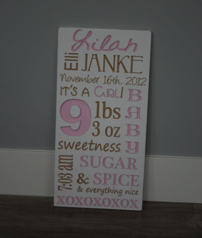 Large Birth Announcement