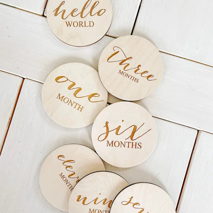 Set of 7 Monthly Milestone Markers
