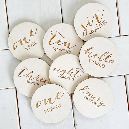Set of 7 Monthly Milestone Markers