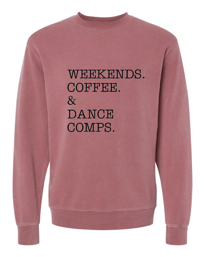 Weekends, Coffee & Dance Comps Vintage Crewneck