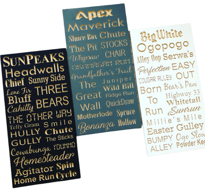 Ski Hill Signs
